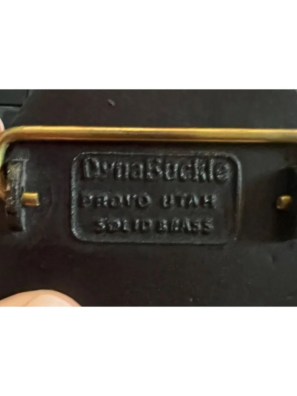 Ebasco Safety Award Construction DynaBuckle Solid Brass Belt Buckle Vintage Rare